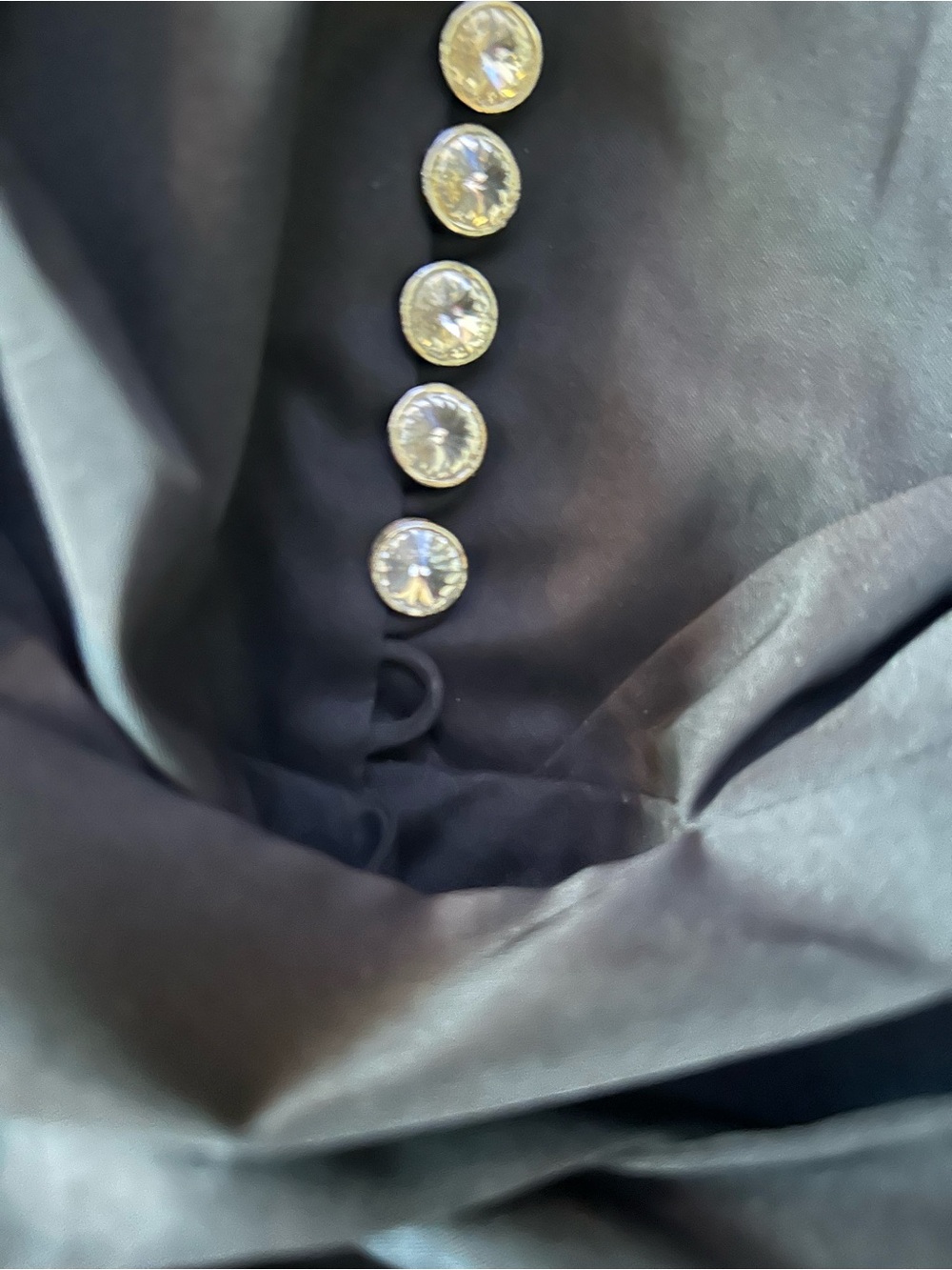Donna Ricco Macy’s Black Midi Shirt Dress with Bow Waist - Picture 6 of 8